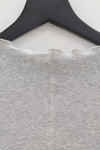 BASERANGE Ribbed cotton long-sleeve top TTPAL-RB-000 GREY MELANGE